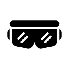 Obraz premium safety goggles glyph icon