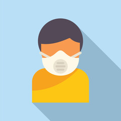 Construction worker wearing a protective mask for safety