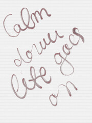 calm down quote background note 
