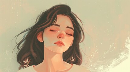 Clean lines and subtle tones in a minimalist girl's portrait.