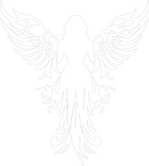 Fototapeta premium Angel outline