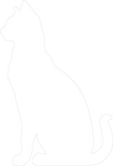 Arabian Mau Cat outline