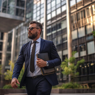  a businessman walking towards his office noting time on his wrist watch,secretary is discussing something while holding a file,business concept,attitude walk