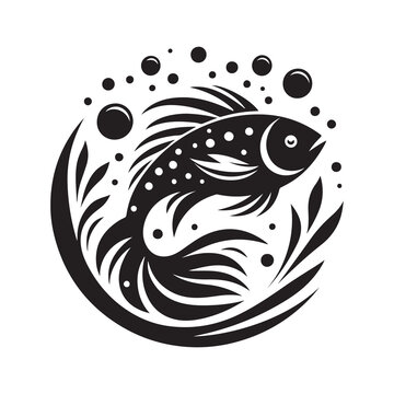 recommend clip art: 
                    Fish silhouette best new logo vector , Vector set of linear logos and emblems fish and fishing abstract design elements 