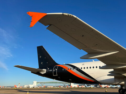 Titan Airways Airbus A320 Aircraft Wing Tip and Tail Logo