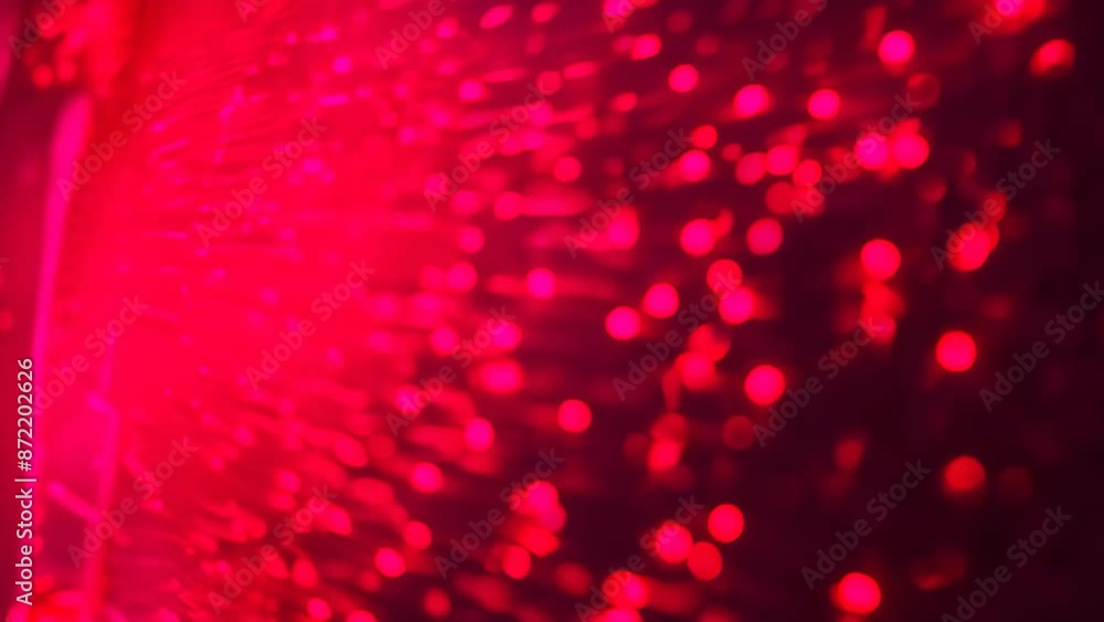Poster Red dots scattered on a black surface, creating a contrast in color, Experiment with the dual nature of binary code in a dynamic art piece