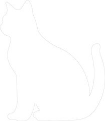 Fototapeta premium Black cat outline