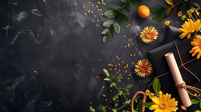 Graduation Card with Writing Space on the Right for a Message