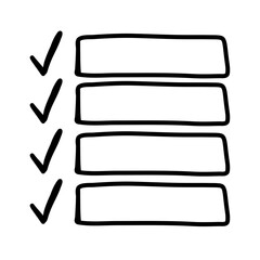 Hand drawn checklist planner 