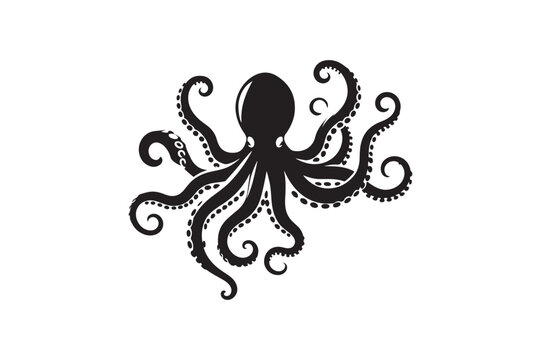 Octopas silhouette design.