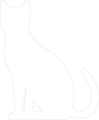 Fototapeta premium Chausie Cat outline