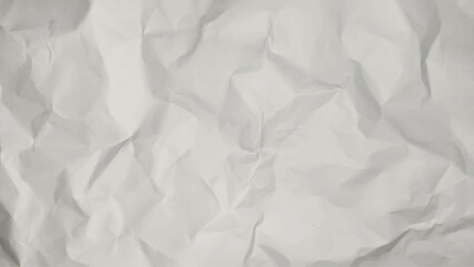 White crumpled paper texture background. Clean white paper. Top view.