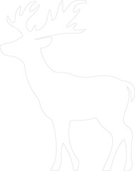 Naklejka premium Comet one of Santas reindeer outline