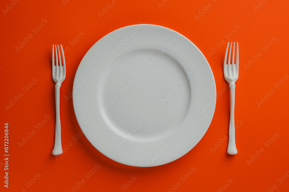 Aufkleber a chilling halloween table setting with skeletal hands, isolated on a gradient background