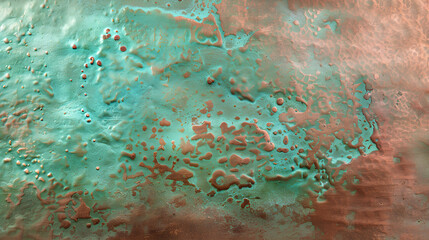 a top down view of patina copper surface