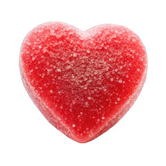 Fototapeta premium Heart shaped jelly Isolated on transparent background