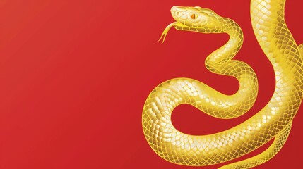 Fototapeta premium 2025 Chinese New Year, year of the Snake. Chinese zodiac