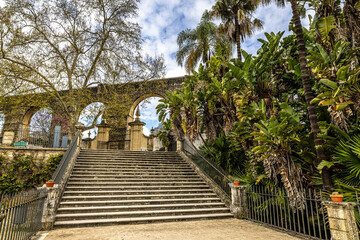 The Botanical Garden of the University of Coimbra in Portugal. The garden was founded in the 18th century