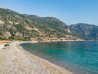 beach in the summer Oludeniz in Turkiye