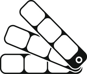 Color palette guide showing a variety of colors for use in design and art projects