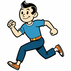 man running vector illustration design 