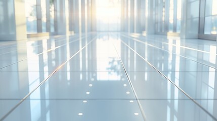 Obraz premium Bright corridor with reflective floor