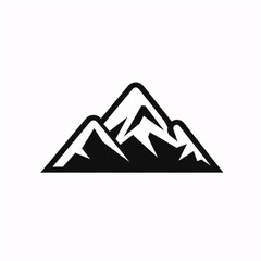 Rock mountain icon. Outline illustration of mountain vector icon for web isolated on white background