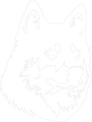 Obraz premium Akita outline