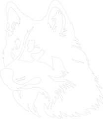 Alaskan Malamute outline