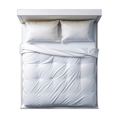 White bed Isolated on transparent background