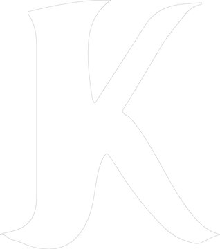 recommend clip art: Letter K outline