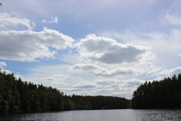 Clouds over the lake