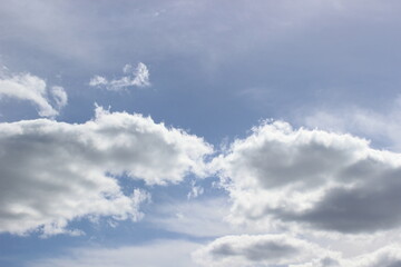 Soft clouds in a pastel sky.
