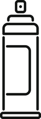 Simple line drawing of a spray paint can, often used for street art and graffiti