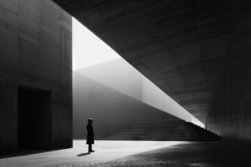 Minimalist aesthetic adds sophistication to this portrayal of achievement.