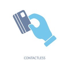 contactless concept line icon. Simple element illustration. contactless concept outline symbol design.