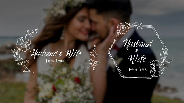 Classy Romantic Flower Wedding Title Pack