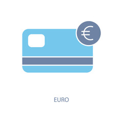 euro concept line icon. Simple element illustration. euro concept outline symbol design.