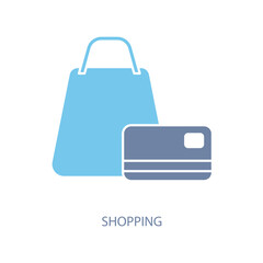 shopping concept line icon. Simple element illustration. shopping concept outline symbol design.