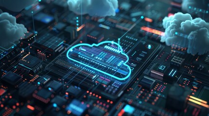 A photograph of a cloud networking interface on a tablet
