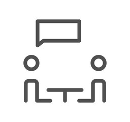 Cv and resume self presentation related icon outline and linear vector.	
