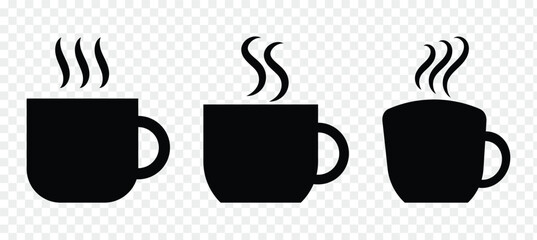 Obraz premium Coffee icons. Linear coffee cup icons. Various cups of coffee. 