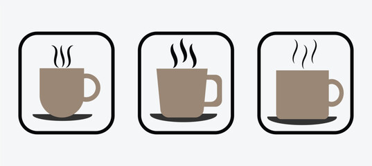 coffee cup icon vector isolated on white background. Coffee cup icon.