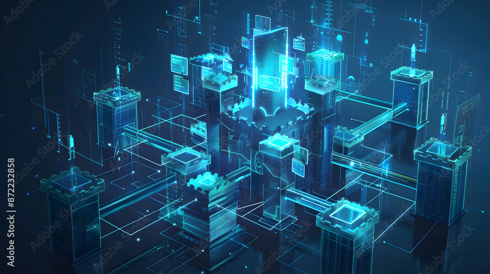 Poster endpoint security fortress, computer security with an image showing a fortress surrounding endpoint 