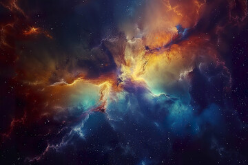 A purple and blue sky with many stars, generative ai image.