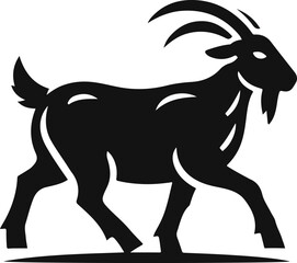 Goat silhouette icon symbol logo black design vector illustration