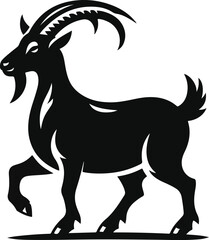 Goat silhouette icon symbol logo black design vector illustration