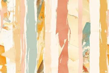 Fototapeta premium Abstract pattern with vertical brush strokes in pastel and earthy tones. Seamless tile ideal for contemporary backgrounds.
