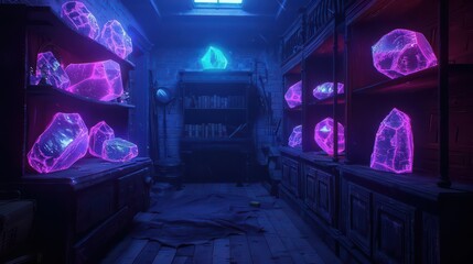 A conceptual Halloweenthemed escape room uses enchanted gems as keys