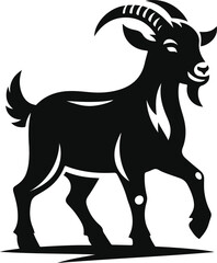 Goat silhouette icon symbol logo black design vector illustration